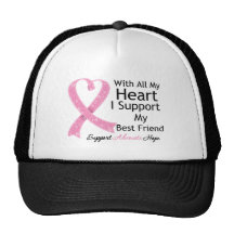 Breast Cancer I Support My Best Friend Hats
