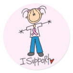 Breast Cancer I Support Tshirts and Gifts Round Sticker