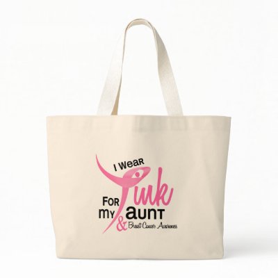BREAST CANCER I Wear Pink For My Aunt 41 Bags by awarenessgifts