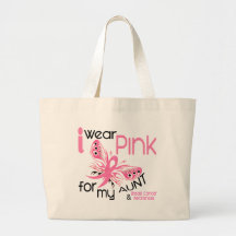 Breast Cancer I WEAR PINK FOR MY AUNT 45 Bag