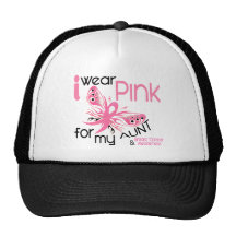 Breast Cancer I WEAR PINK FOR MY AUNT 45 Hats