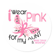 Breast Cancer I WEAR PINK FOR MY AUNT 45