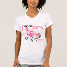Breast Cancer I WEAR PINK FOR MY AUNT 45 Tshirts