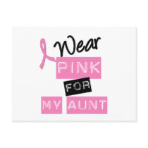 Breast Cancer I Wear Pink For My Aunt Postcards