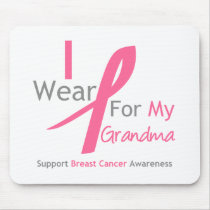 Breast Cancer I Wear Pink For My Grandma Mouse Pads