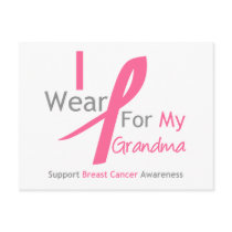 Breast Cancer I Wear Pink For My Grandma Post Cards
