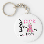 Breast Cancer I WEAR PINK FOR MY MOM 43 Keychain