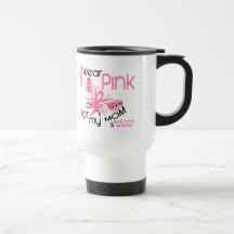 Breast Cancer I WEAR PINK FOR MY MOM 45 Coffee Mug