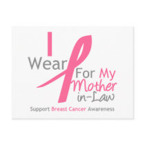 Breast Cancer I Wear Pink For My Mother-in-Law Postcard