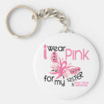 Breast Cancer I WEAR PINK FOR MY SISTER 45 Keychain