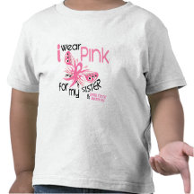 Breast Cancer I WEAR PINK FOR MY SISTER 45 Tshirt