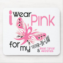 Breast Cancer I WEAR PINK FOR MY SISTER-IN-LAW 45 Mouse Pad