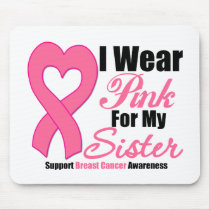 Breast Cancer: I Wear Pink For My Sister Mouse Pad