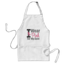 Breast Cancer I Wear Pink Ribbon For My Aunt Aprons