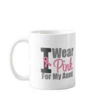 Breast Cancer I Wear Pink Ribbon For My Aunt Mugs
