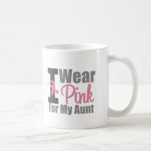 Breast Cancer I Wear Pink Ribbon For My Aunt Mugs