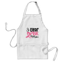 Breast Cancer I Wear Pink Ribbon For My Mom Apron