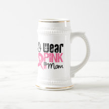 Breast Cancer I Wear Pink Ribbon For My Mom Coffee Mug