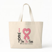 Breast Cancer I Wear Pink Ribbon For The Cure Bags