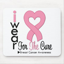 Breast Cancer I Wear Pink Ribbon For The Cure Mouse Mat