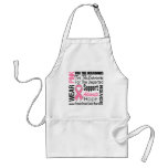 Breast Cancer I Wear Pink Ribbon TRIBUTE Apron