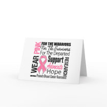Breast Cancer I Wear Pink Ribbon TRIBUTE Cards