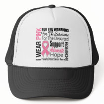 Breast Cancer I Wear Pink Ribbon TRIBUTE Trucker Hats