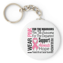 Breast Cancer I Wear Pink Ribbon TRIBUTE Key Chain