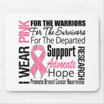 Breast Cancer I Wear Pink Ribbon TRIBUTE Mouse Pad