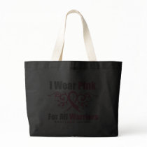 Breast Cancer I Wear Pink Tribal Ribbon (Warriors) Bag