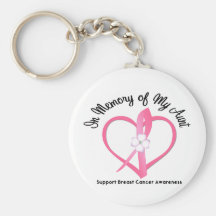 Breast Cancer In Memory of My Aunt Keychains