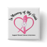 Breast Cancer In Memory of My Cousin buttons