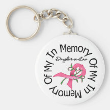 Breast Cancer In Memory of My Daughter-in-Law Keychain