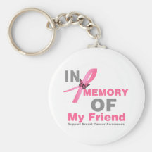 Breast Cancer In Memory of My Friend Keychain