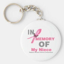 Breast Cancer In Memory of My Niece Key Chains