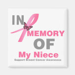 Breast Cancer In Memory of My Niece Refrigerator Magnets
