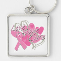 Breast Cancer Love Hope Cure Keychains