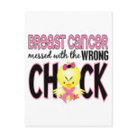 Breast Cancer Messed With The Wrong Chick Postcards