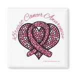 Breast Cancer Mosaic Heart Ribbon
