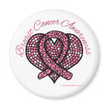 Breast Cancer Mosaic Heart Ribbon