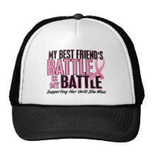 Breast Cancer My BATTLE TOO 1 Best Friend Mesh Hat