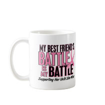 Breast Cancer My BATTLE TOO 1 Best Friend Mug