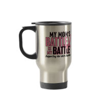 Breast Cancer My BATTLE TOO 1 Mom Coffee Mug