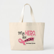 Breast Cancer MY HERO, MY MOM 42 Canvas Bags