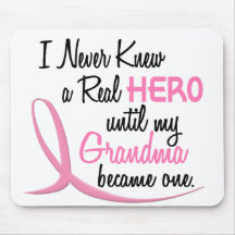 BREAST CANCER Never Knew A Hero 3 Grandma Mousepad