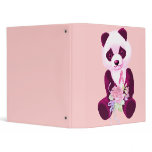 Breast Cancer Panda Bear 3 Ring Binder