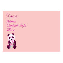 Breast Cancer Panda Bear Business Cards