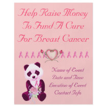 Breast Cancer Panda Bear Full Color Flyer