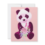 Breast Cancer Panda Bear invitations