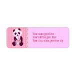 Breast Cancer Panda Bear Custom Return Address Labels